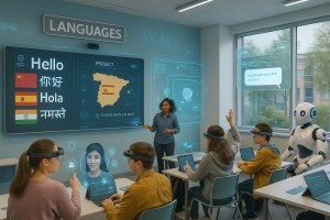 Language classroom in 2033, as imagined by ChatGPT